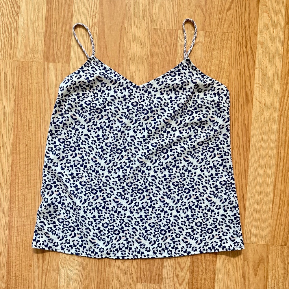 Skies Are Blue purple and White Leopard Camisole